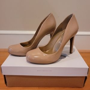 Jessica Simpson Patent Leather Nude Pumps Size 8.5W